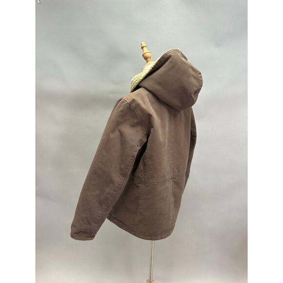 Vintage Dri Duck Roper Brown Canvas Sherpa Lined Coat Women’s Size Large - Picture 11 of 16